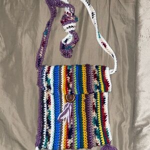 Multicolor Crochet Women Bag